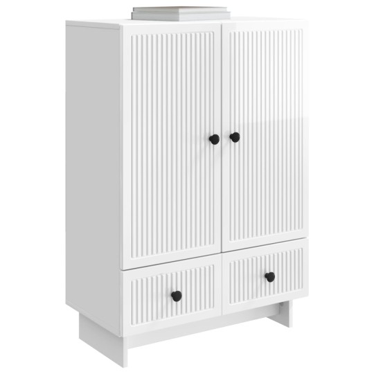 Шкаф LINEA с 2 врати и 2 чекмеджета, бял гланц, 66 x 34,5 x 95 см