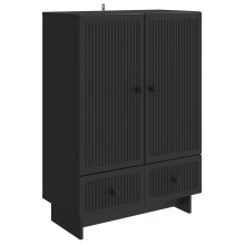 Шкаф LINEA с 2 врати и 2 чекмеджета, черен, 66 x 34,5 x 95 см