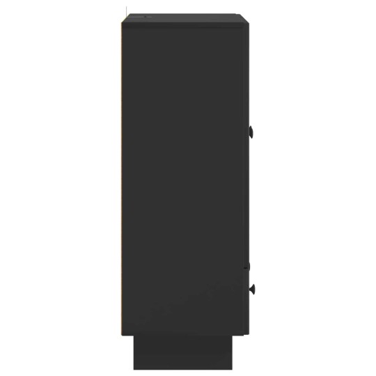 Шкаф LINEA с 2 врати и 2 чекмеджета, черен, 66 x 34,5 x 95 см