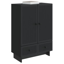 Шкаф LINEA с 2 врати и 2 чекмеджета, черен, 66 x 34,5 x 95 см