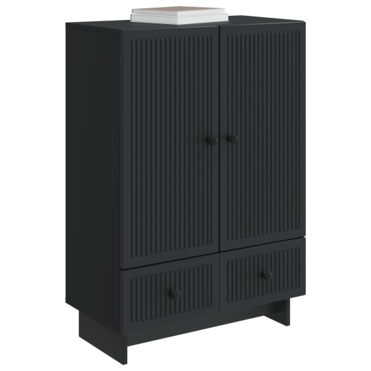 Шкаф LINEA с 2 врати и 2 чекмеджета, черен, 66 x 34,5 x 95 см