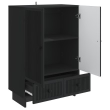 Шкаф LINEA с 2 врати и 2 чекмеджета, черен, 66 x 34,5 x 95 см