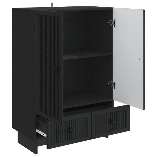 Шкаф LINEA с 2 врати и 2 чекмеджета, черен, 66 x 34,5 x 95 см