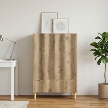 Шкаф LINEA с 2 врати и долно чекмедже, дъб артизан, 66 x 34,5 x 95 см