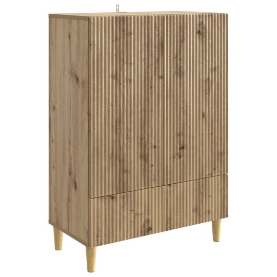 Шкаф LINEA с 2 врати и долно чекмедже, дъб артизан, 66 x 34,5 x 95 см