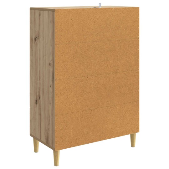 Шкаф LINEA с 2 врати и долно чекмедже, дъб артизан, 66 x 34,5 x 95 см