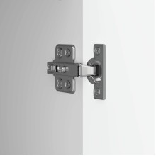 Шкаф LINEA с 2 врати и фрезовани фронтове, бял гланц, 66 x 34,5 x 90 см