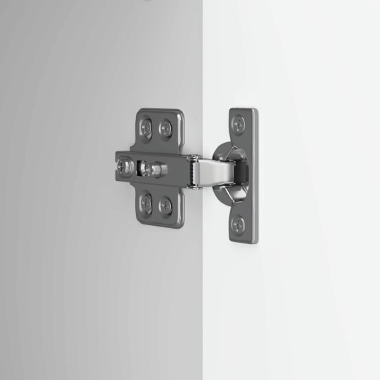 Шкаф LINEA с 2 врати и фрезовани фронтове, бял гланц, 66 x 34,5 x 90 см