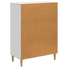 Шкаф LINEA с 2 врати и фрезовани фронтове, бял гланц, 66 x 34,5 x 90 см
