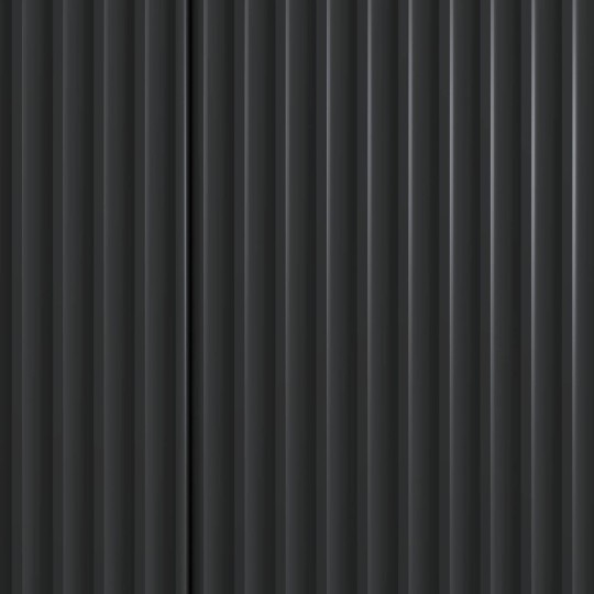 Шкаф LINEA с 3 врати и фрезовани фронтове, черен, 89 x 34,5 x 80 см