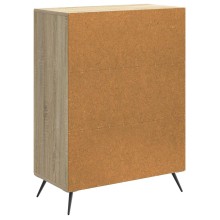 Шкаф с 2 врати и геометрични фронтове, дъб сонома, 66 x 34,5 x 90 см