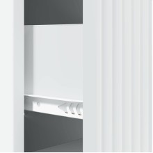 Скрин RIVA с вертикално фрезовани фронтове на чекмеджетата, бял, 33 x 34,5 x 89,5 см