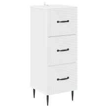 Скрин RIVA с вертикално фрезовани фронтове на чекмеджетата, бял, 33 x 34,5 x 89,5 см