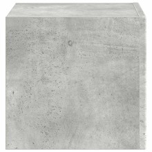 Стенен ТВ шкаф LINEA с вертикално фрезован фронт, бетонно сив, 39 x 31 x 29,5 см