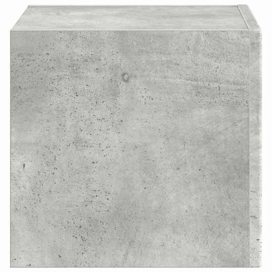 Стенен ТВ шкаф LINEA с вертикално фрезован фронт, бетонно сив, 39 x 31 x 29,5 см