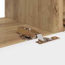 Стенен ТВ шкаф LINEA с вертикално фрезован фронт, дъб артизан, 98 x 31 x 29,5 см