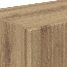 Стенен ТВ шкаф LINEA с вертикално фрезован фронт, дъб артизан, 98 x 31 x 29,5 см