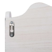 Стенна закачалка за палта, бяла, 50 x 10 x 30 см, дърво