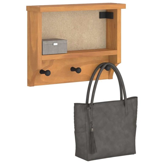 Стенна закачалка за палта SANDNES 45 x 12 x 35 см, масивна дървесина, бор