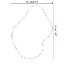 Стенно асиметрично огледало с фина черна рамка 50 x 40 см
