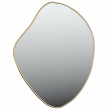 Стенно асиметрично огледало с фина златиста рамка 60 x 50 см