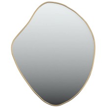 Стенно асиметрично огледало с фина златиста рамка 60 x 50 см