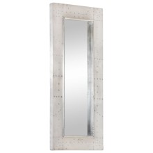 Стенно индустриално огледало с метална рамка и декоративни нитове 110 x 50 см
