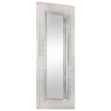 Стенно индустриално огледало с метална рамка и декоративни нитове 110 x 50 см