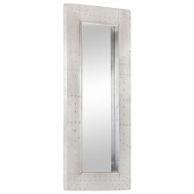 Стенно индустриално огледало с метална рамка и декоративни нитове 110 x 50 см