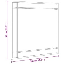 Стенно квадратно огледало с черна метална рамка 50 x 50 см