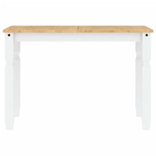 Трапезна маса Corona в стил Rustic, бяла чамова дървесина масив, 112 x 60 см