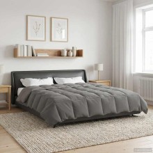 Всесезонна олекотена завивка Soft Duo All Season от микрофибър, светлосива