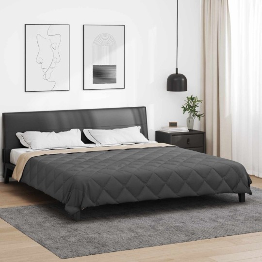 Зимна двулицева олекотена завивка Color Comfort с полиестерен пълнеж, 300 г/м², в антрацит и таупе
