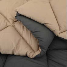 Зимна двуцветна олекотена завивка Color Arctic с полиестерен пълнеж, 450 г/м², в антрацит и таупе