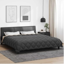 Зимна двуцветна олекотена завивка Color Arctic с полиестерен пълнеж, 450 г/м², в антрацит и таупе