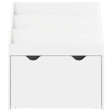 Детска етажерка за книги с чекмедже, бяла, 60 x 29,5 x 69 см