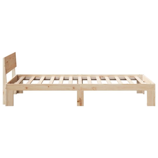Единично легло PLANK от боров масив, натурално