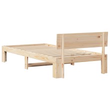 Единично легло PLANK от боров масив, натурално