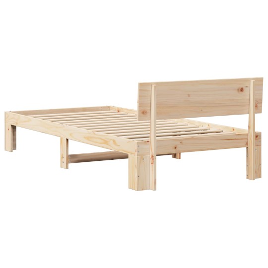 Единично легло PLANK от боров масив, натурално
