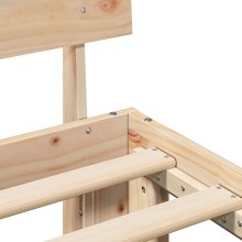 Единично легло PLANK от боров масив, натурално