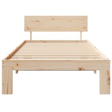 Единично легло PLANK от боров масив, натурално