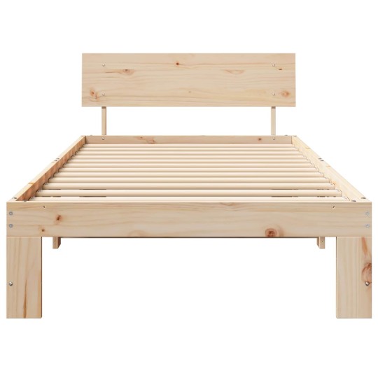 Единично легло PLANK от боров масив, натурално