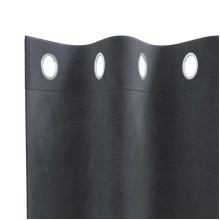 Кадифени завеси в цвят стоманеносив с метални халки, 2 бр., 140 x 225 см