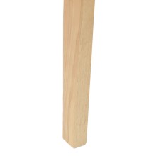 Комплект от 2 трапезни стола тип кресла в стил Japandi от масивно каучуково дърво в натурален цвят и кремава тапицерия