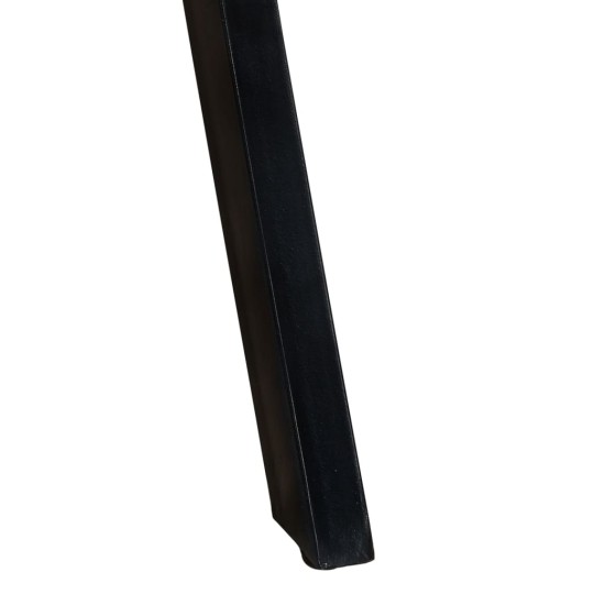 Кръгла трапезна маса ⌀110 x 75 см в стил Mid-Century Modern, мангово дърво масив и черна стомана
