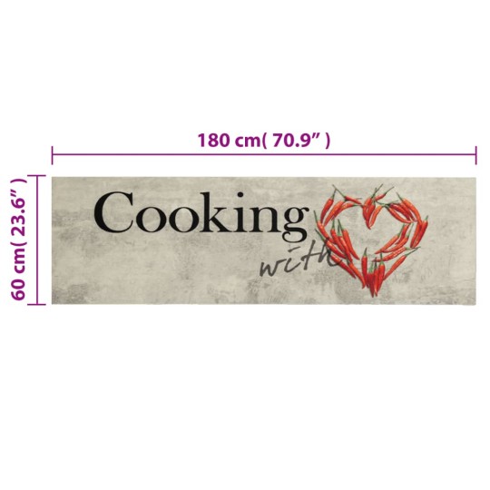 Кухненско килимче Cooking пипер, 60x180 см, кадифе