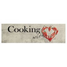 Кухненско килимче Cooking пипер, 60x180 см, кадифе