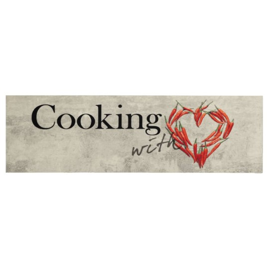 Кухненско килимче Cooking пипер, 60x180 см, кадифе