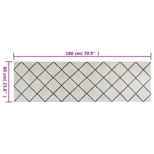 Кухненско килимче Grid pattern, 60x180 см, кадифе