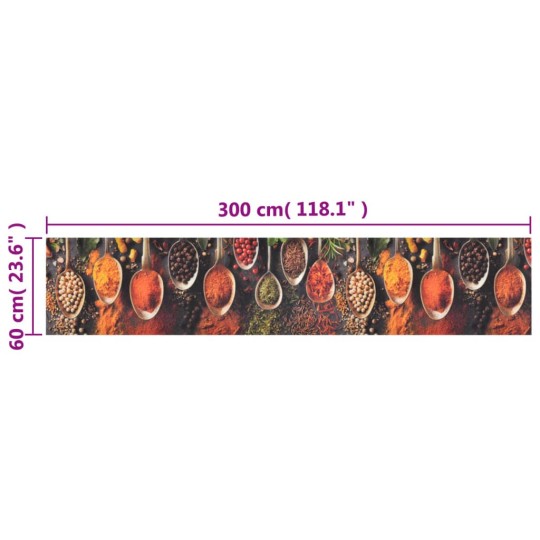 Кухненско килимче Spoons & Dry Spices, 60x300 см, кадифе